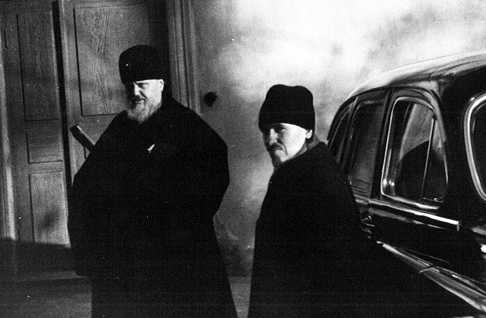 С патриарх Пимен в Переделкино, в хотела.  Коледа 1973 г
